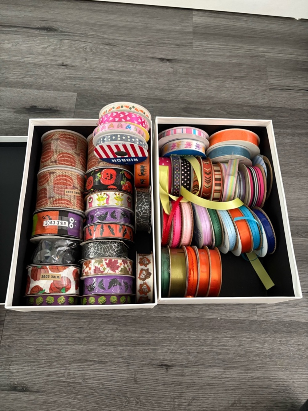 Assorted Decorative Craft Ribbon Bundle in Multicolor- 50 rolls